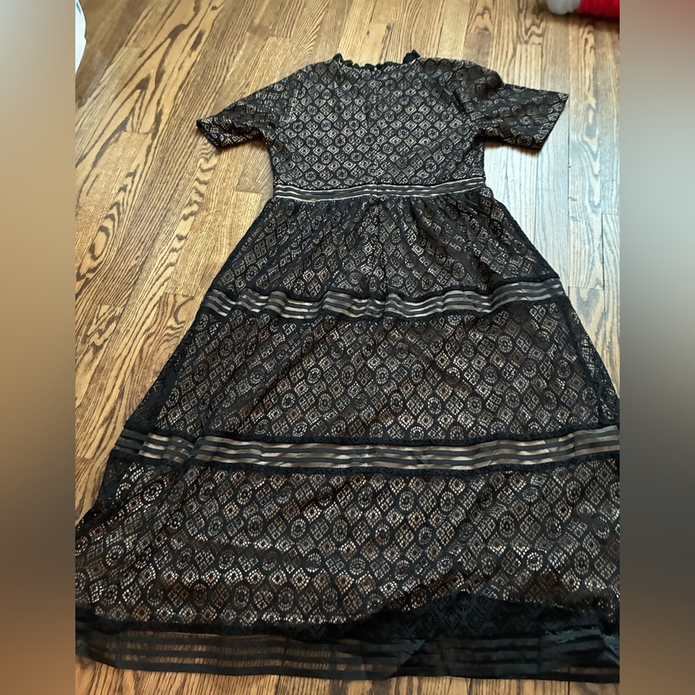 Baltic Born Windsor Lace Midi Dress, Black, Size XL - Picture 11 of 14
